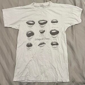 Brandy Melville Cream Short Sleeve Graphic Tee